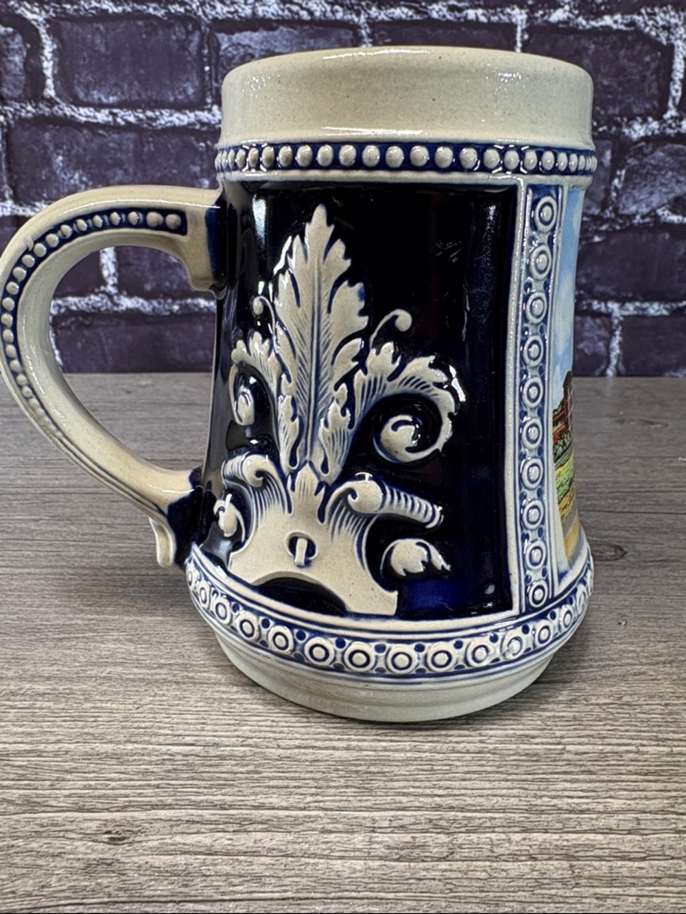 Vintage Original Gerz German Beer Stein Mug Zweibrücken Schloss Stoneware